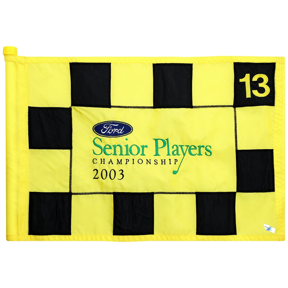 PGA TOUR Event-Used #13 Yellow Pin Flag from SENIOR PLAYERS Championship on July 10th to 13th 2003