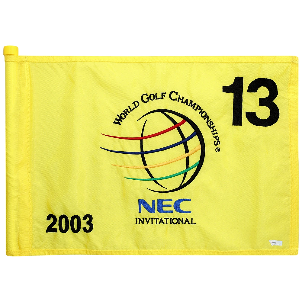 PGA TOUR Event-Used #13 Yellow Pin Flag from The NEC Invitational on August 21st to 24th 2003