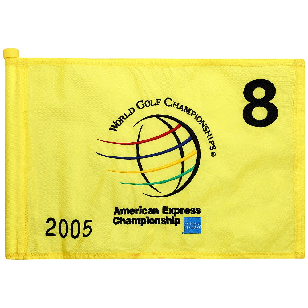 PGA TOUR Event-Used #8 Yellow Pin Flag from The American Express Championship on October 6th to 9th 2005