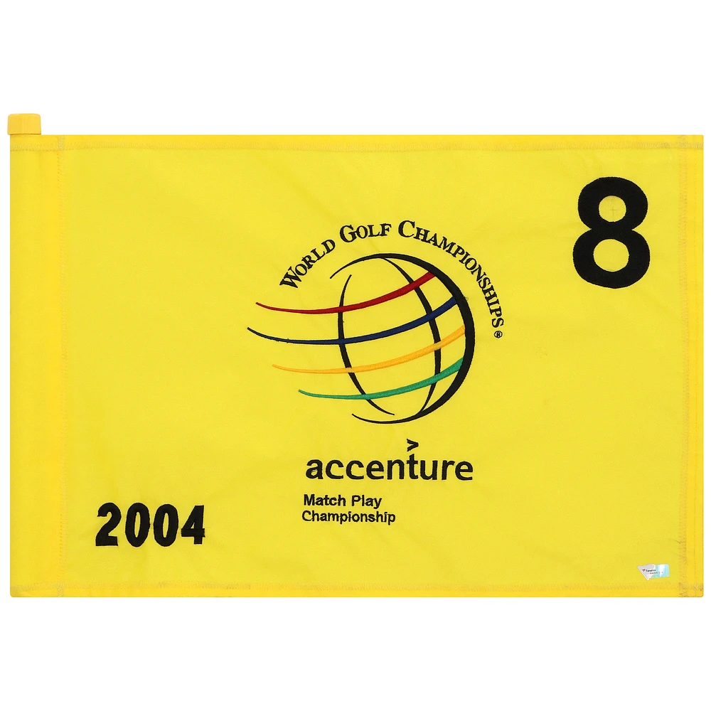 PGA TOUR Event-Used #8 Yellow Pin Flag from The Accenture Match Play Championship on February 25th to 29th 2004