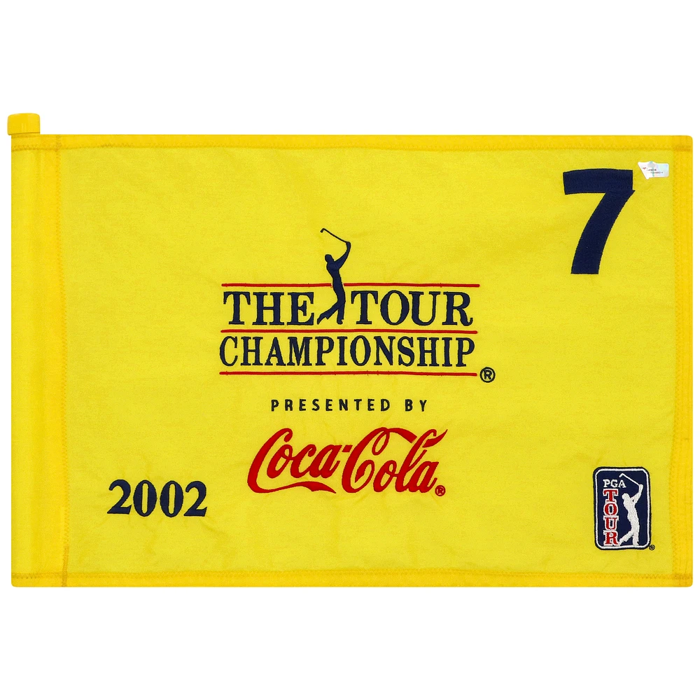 PGA TOUR Event-Used #7 Yellow Pin Flag from THE TOUR Championship on Oct. 31st to Nov. 3rd 2002
