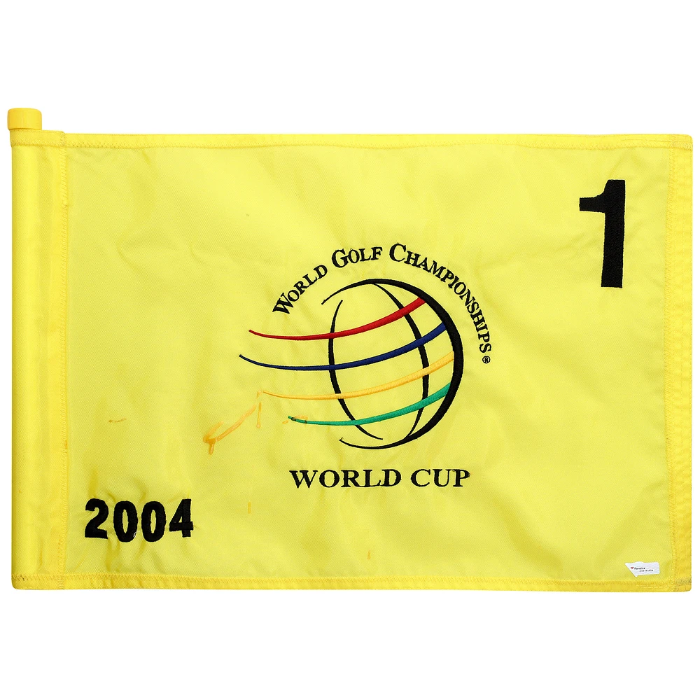 PGA Tour Event-Used #1 Yellow Pin Flag from The World Cup Tournament on November 18th to 21st 2004