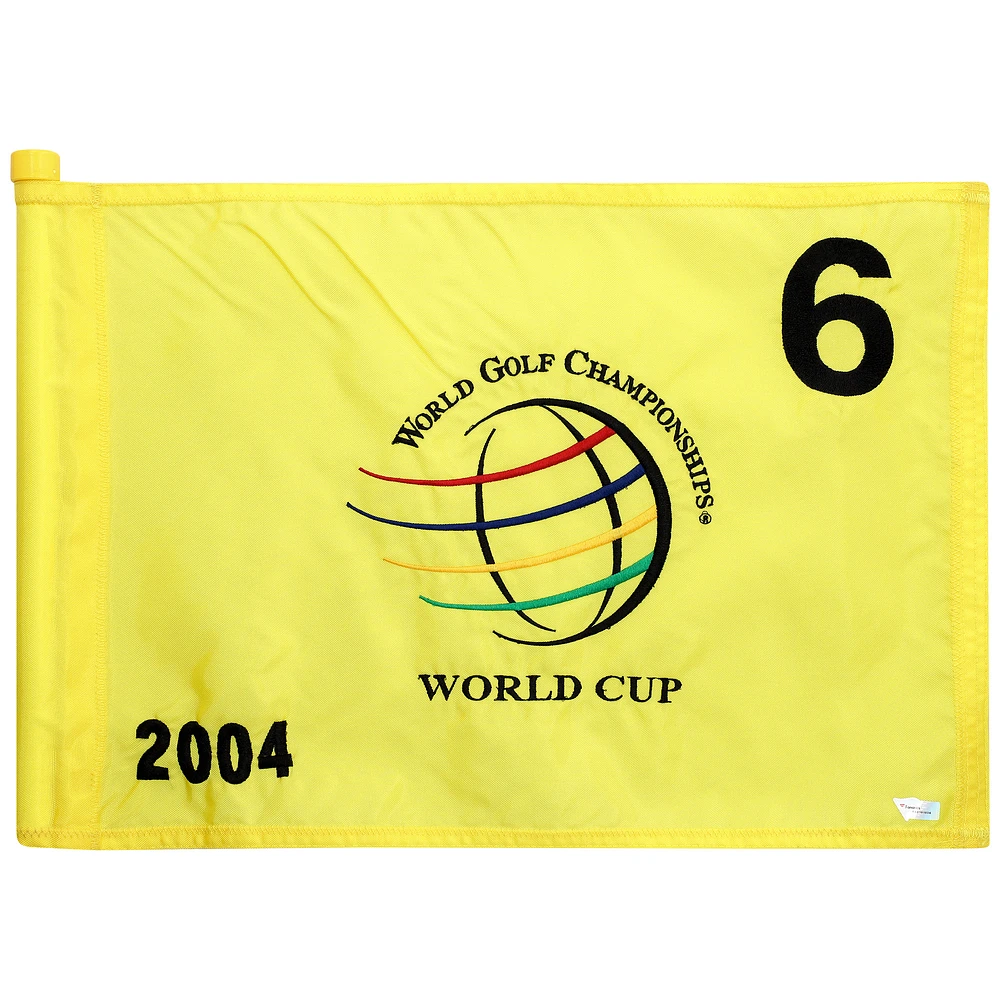 PGA Tour Event-Used #6 Yellow Pin Flag from The World Cup Tournament on November 18th to 21st 2004