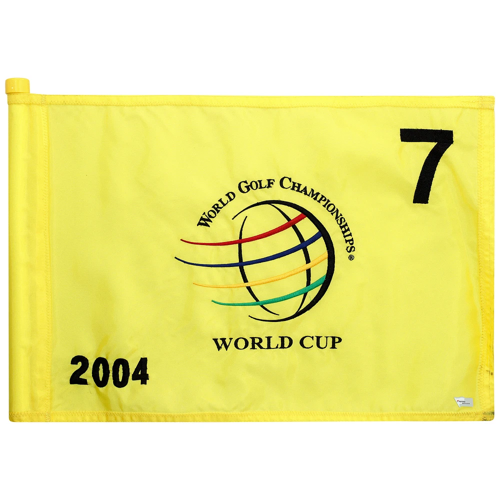 PGA Tour Event-Used #7 Yellow Pin Flag from The World Cup Tournament on November 18th to 21st 2004