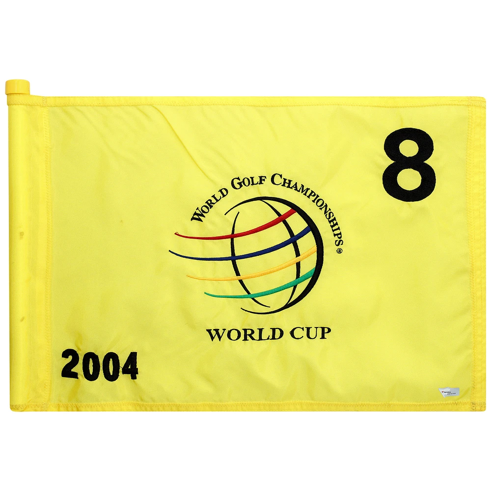 PGA Tour Event-Used #8 Yellow Pin Flag from The World Cup Tournament on November 18th to 21st 2004