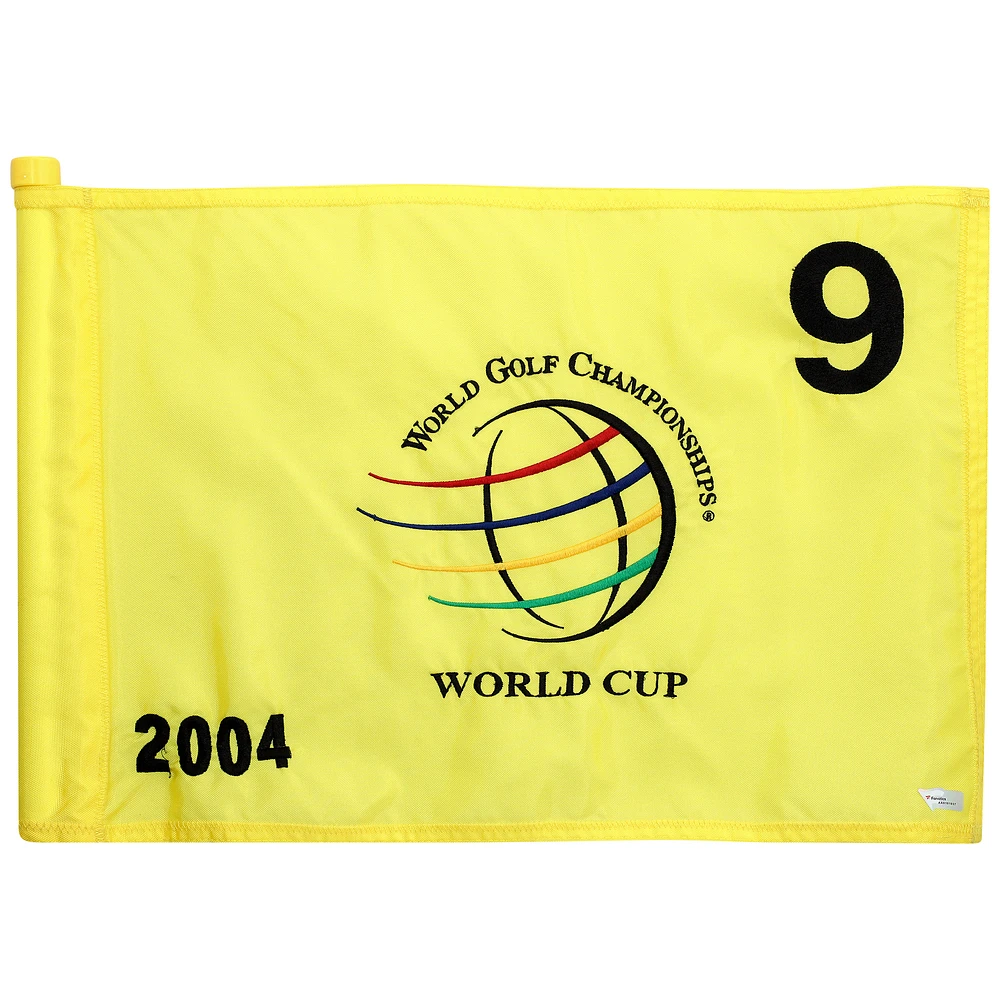 PGA Tour Event-Used #9 Yellow Pin Flag from The World Cup Tournament on November 18th to 21st 2004