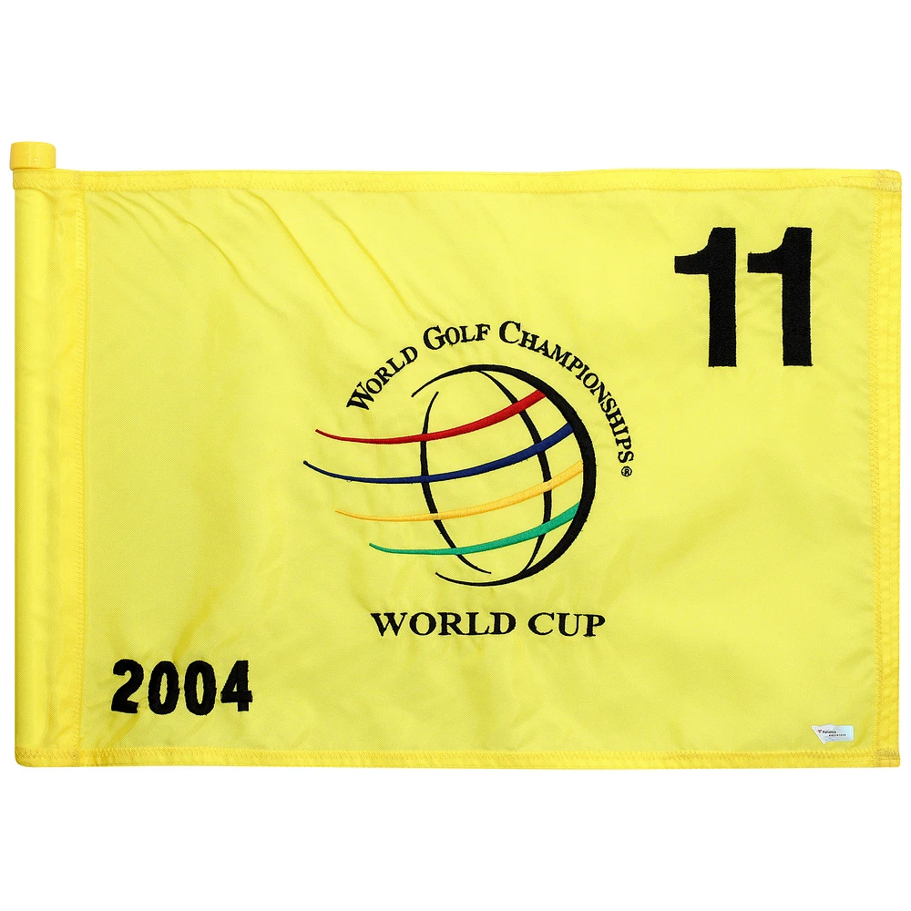 PGA Tour Event-Used #11 Yellow Pin Flag from The World Cup Tournament on November 18th to 21st 2004