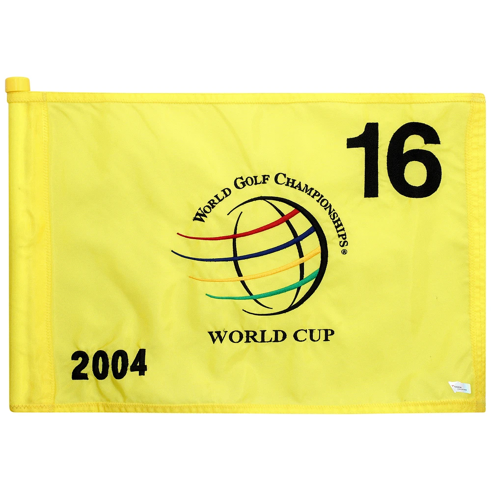 PGA Tour Event-Used #16 Yellow Pin Flag from The World Cup Tournament on November 18th to 21st 2004