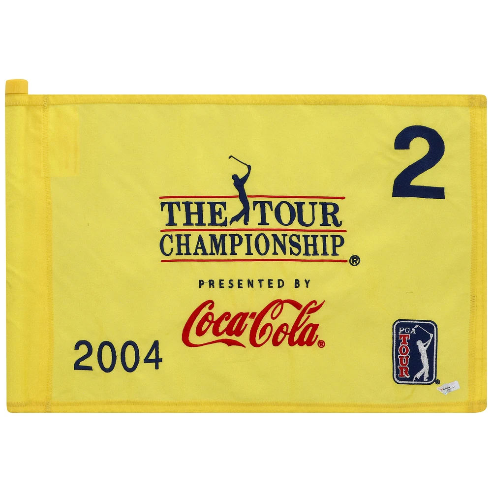 PGA TOUR Event-Used #2 Yellow Pin Flag from THE TOUR Championship on November 4th to the 7th 2004