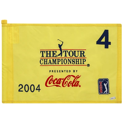 PGA TOUR Event-Used #4 Yellow Pin Flag from THE TOUR Championship on November 4th to the 7th 2004