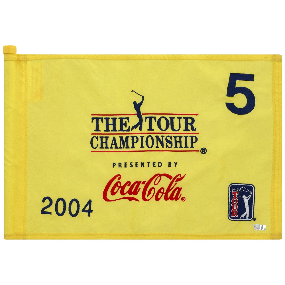 PGA TOUR Event-Used #5 Yellow Pin Flag from THE TOUR Championship on November 4th to the 7th 2004