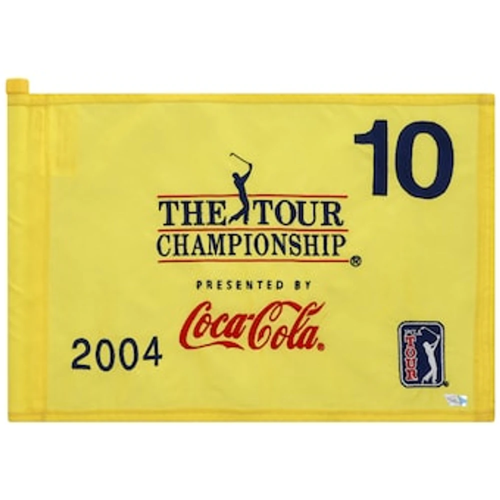 PGA TOUR Event-Used #10 Yellow Pin Flag from THE TOUR Championship on November 4th to the 7th 2004