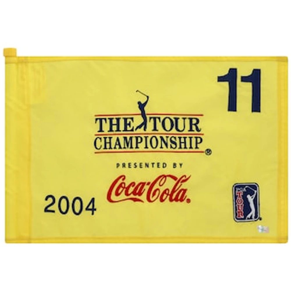 PGA TOUR Event-Used #11 Yellow Pin Flag from THE TOUR Championship on November 4th to the 7th 2004