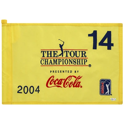 PGA TOUR Event-Used #14 Yellow Pin Flag from THE TOUR Championship on November 4th to the 7th 2004