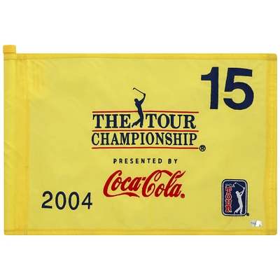 PGA TOUR Event-Used #15 Yellow Pin Flag from THE TOUR Championship on November 4th to the 7th 2004