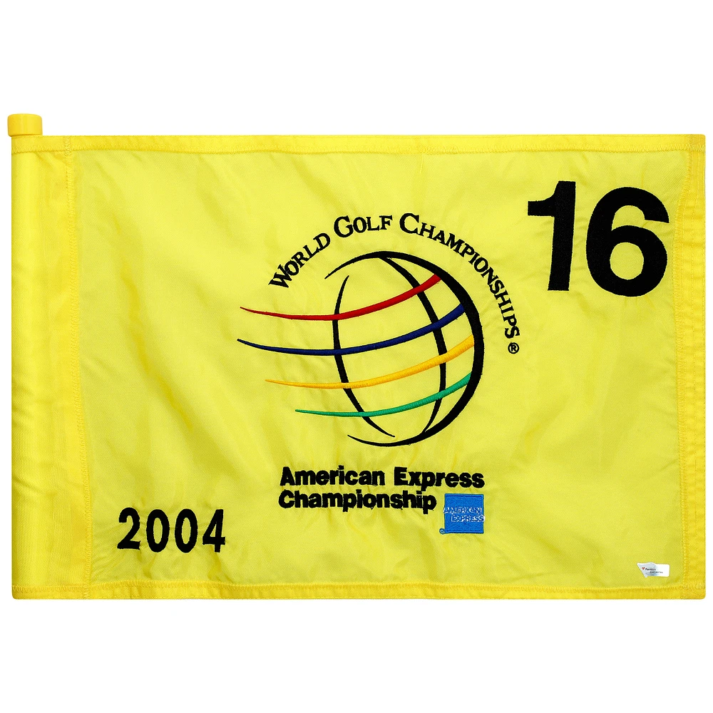 Event-Used #16 Yellow Pin Flag from The American Express Championship on September 30th to October 3rd 2004
