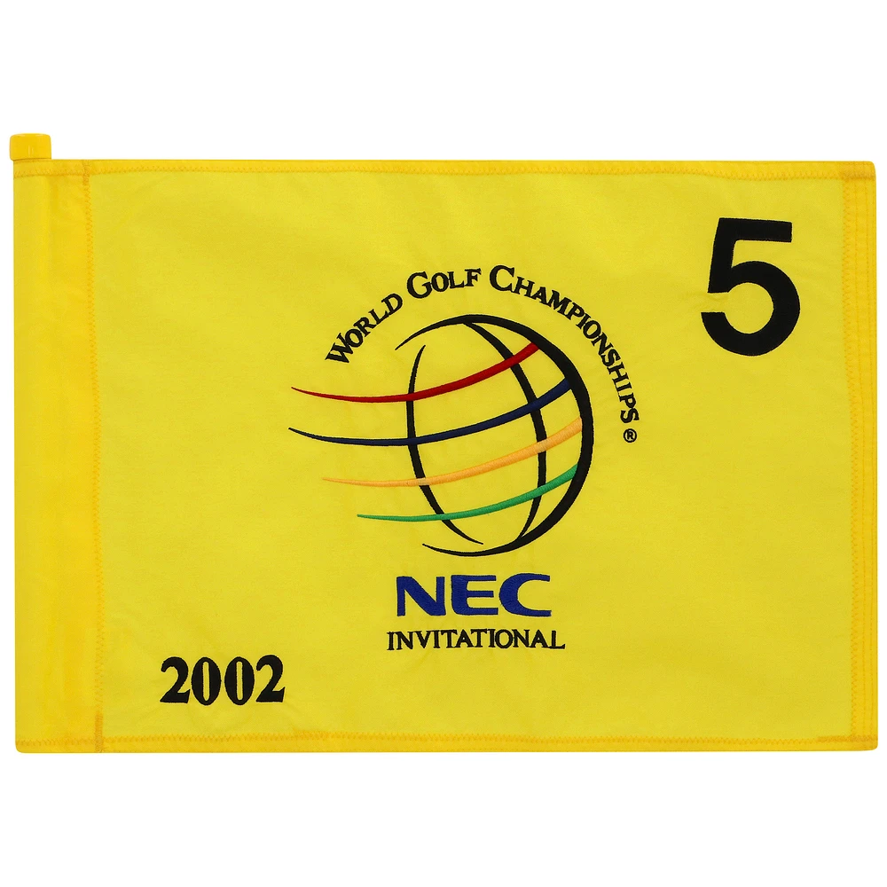 PGA TOUR Event-Used #5 Yellow Pin Flag from The NEC Invitational on August 22nd to 25th 2002