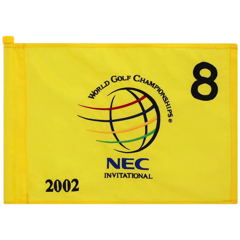 PGA TOUR Event-Used #8 Yellow Pin Flag from The NEC Invitational on August 22nd to 25th 2002