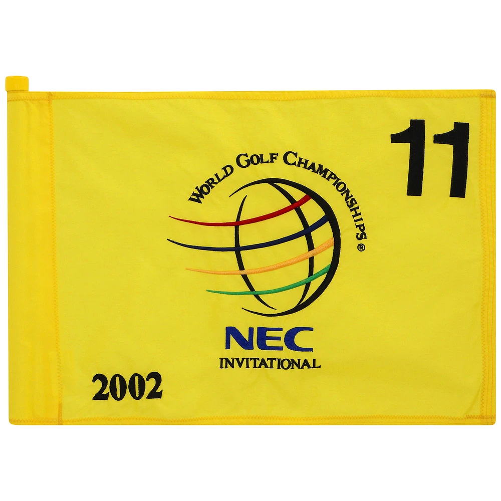 PGA TOUR Event-Used #11 Yellow Pin Flag from The NEC Invitational on August 22nd to 25th 2002