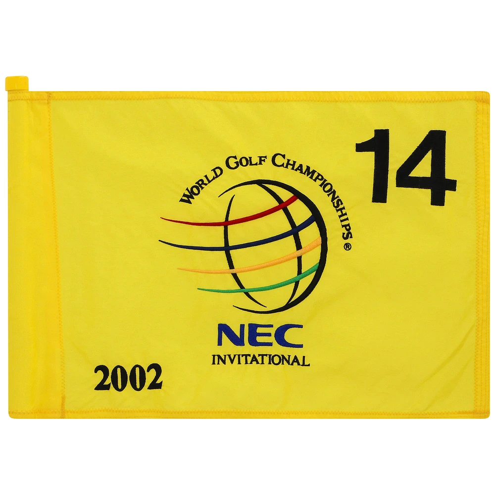 PGA TOUR Event-Used #14 Yellow Pin Flag from The NEC Invitational on August 22nd to 25th 2002