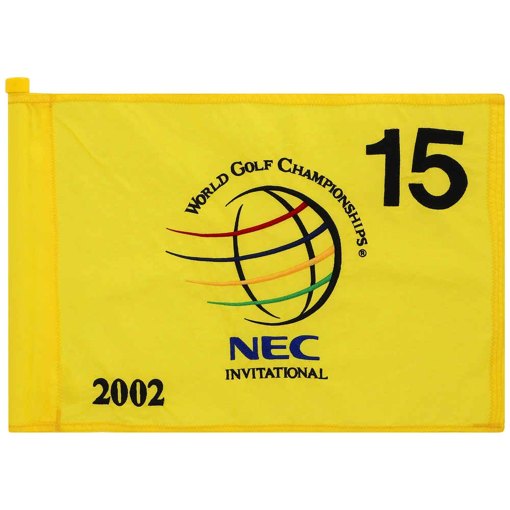 PGA TOUR Event-Used #15 Yellow Pin Flag from The NEC Invitational on August 22nd to 25th 2002