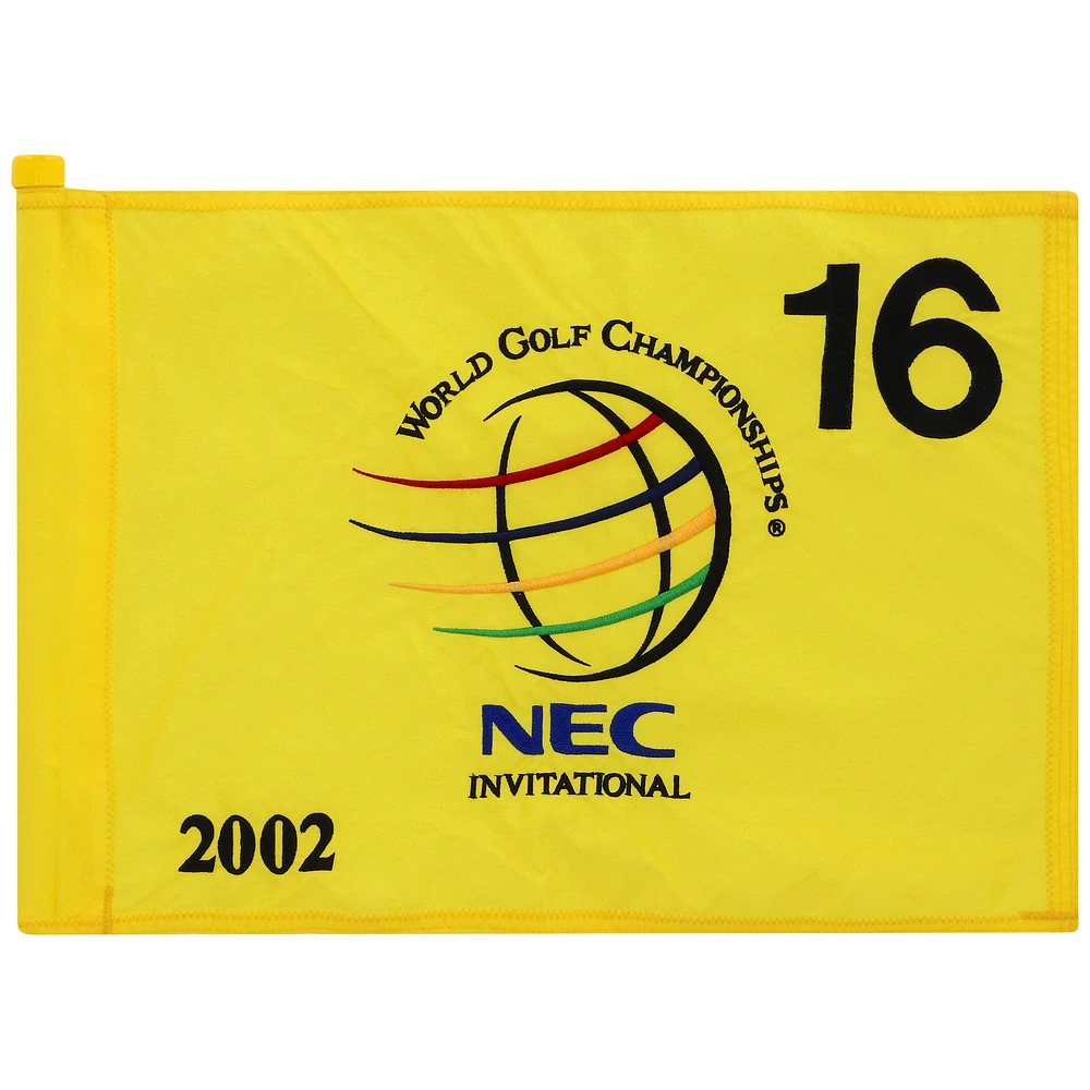 PGA TOUR Event-Used #16 Yellow Pin Flag from The NEC Invitational on August 22nd to 25th 2002