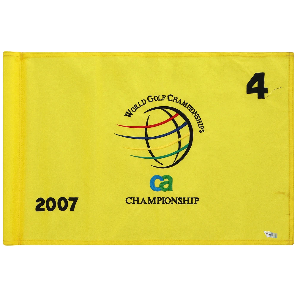 PGA TOUR Event-Used #4 Yellow Pin Flag from The CA Championship on March 22nd to 25th 2007