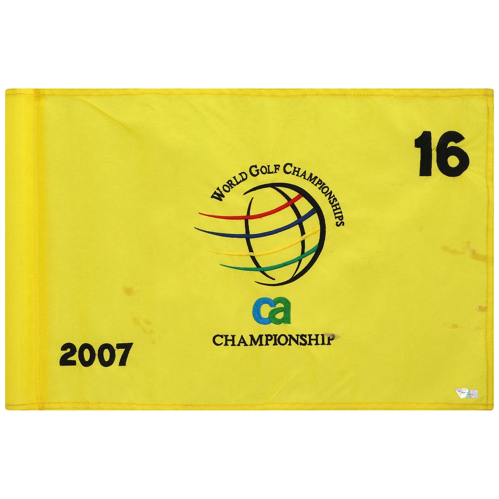 PGA TOUR Event-Used #16 Yellow Pin Flag from The CA Championship on March 22nd to 25th 2007