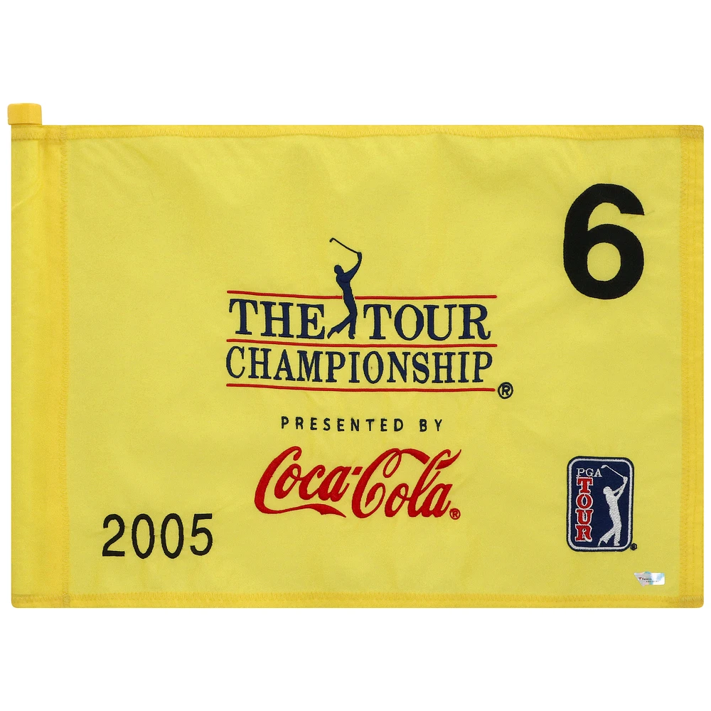 PGA TOUR Event-Used #6 Yellow Pin Flag from THE TOUR Championship on November 3rd to 6th 2005