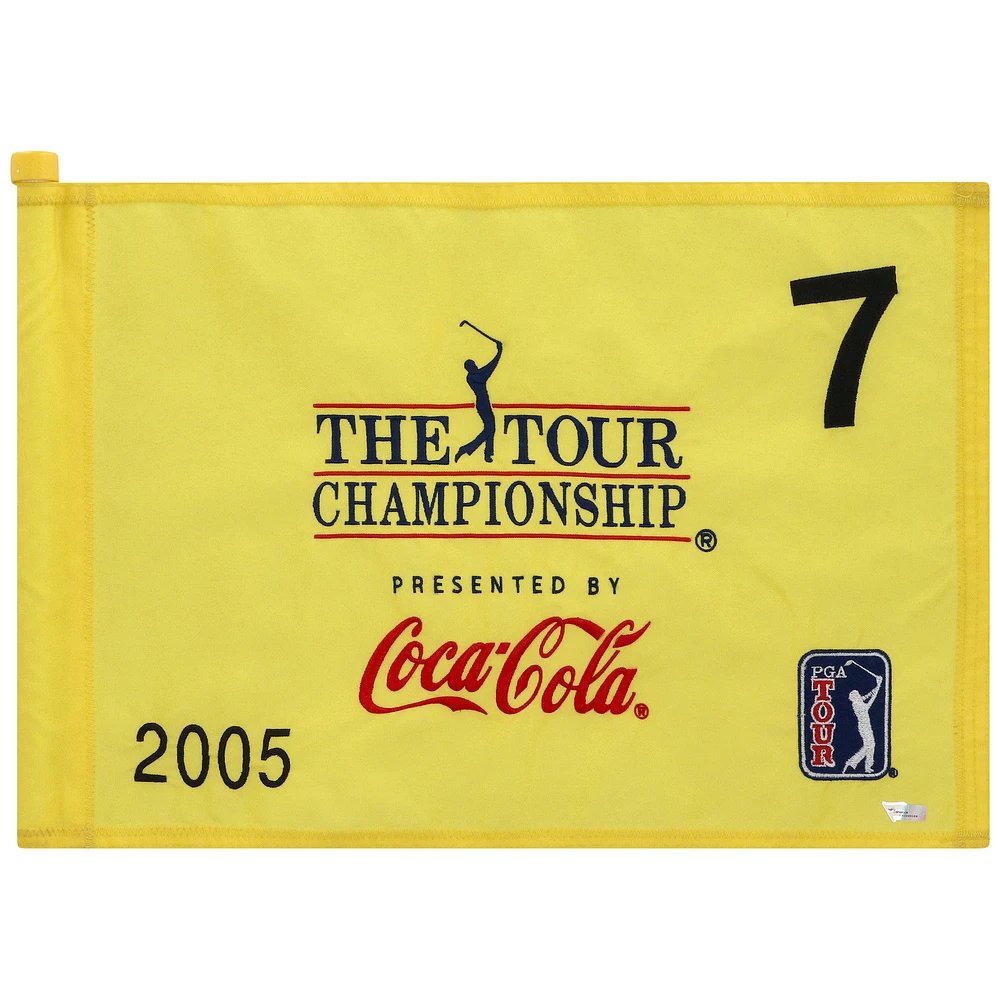 PGA TOUR Event-Used #7 Yellow Pin Flag from THE TOUR Championship on November 3rd to 6th 2005