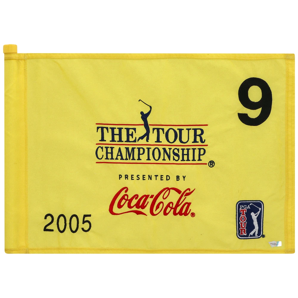 PGA TOUR Event-Used #9 Yellow Pin Flag from THE TOUR Championship on November 3rd to 6th 2005