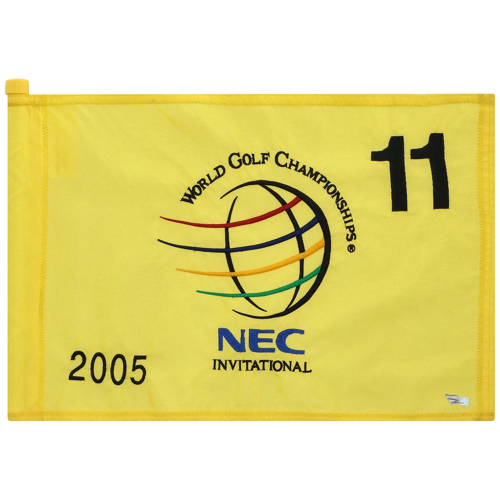 PGA TOUR Event-Used #11 Yellow Pin Flag from The NEC Invitational on August 18th to 21st 2005