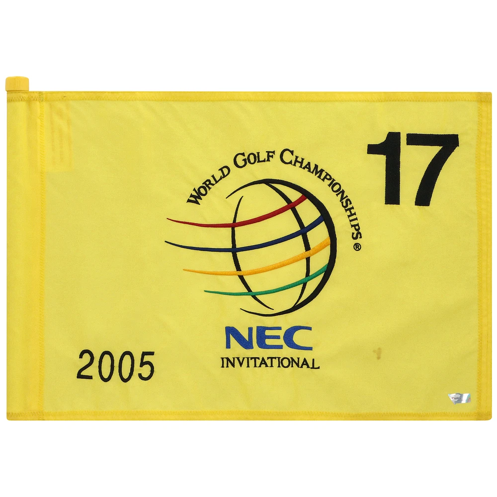 PGA TOUR Event-Used #17 Yellow Pin Flag from The NEC Invitational on August 18th to 21st 2005