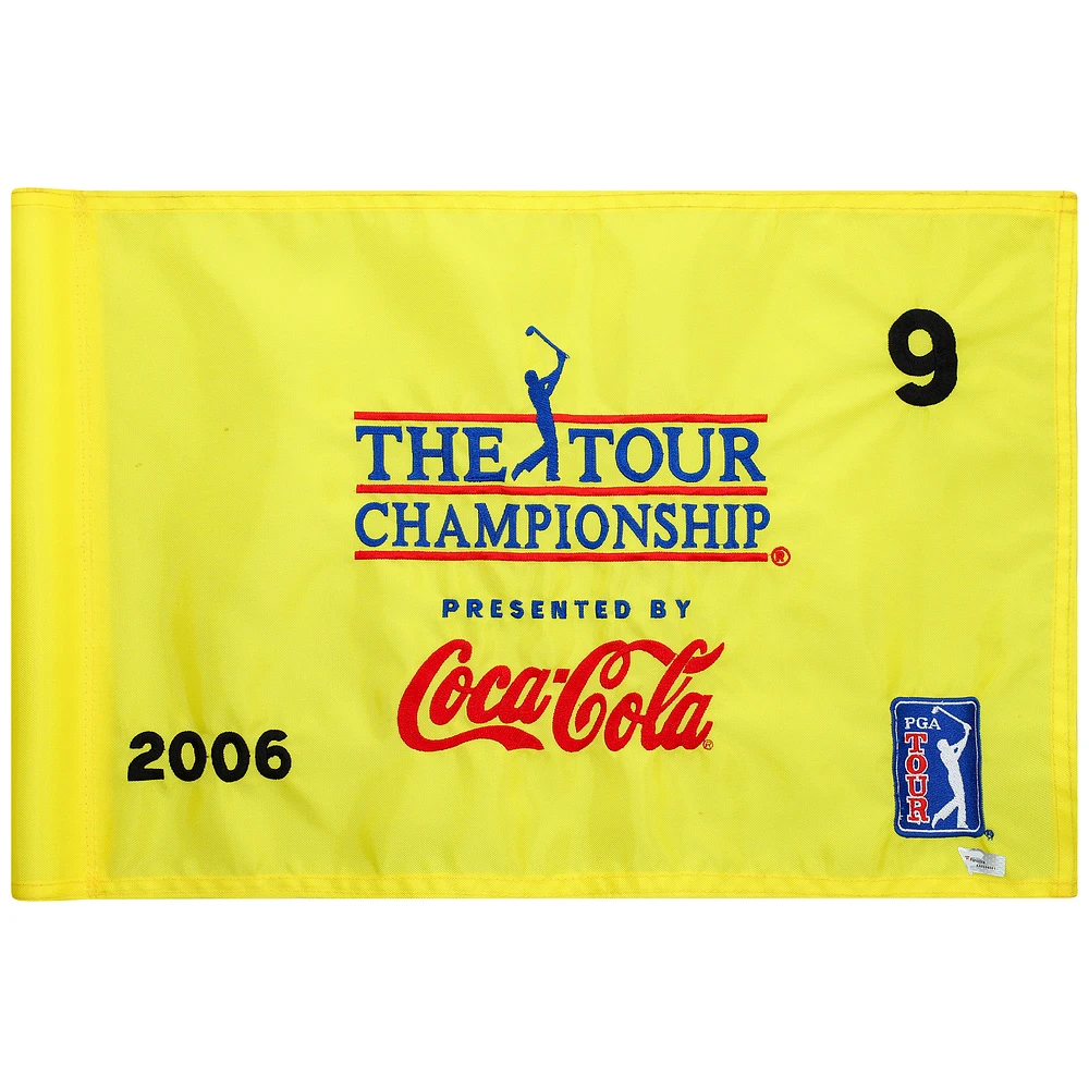 Event-Used #9 Yellow Pin Flag from The Tour Championship on November 2nd to 5th 2006