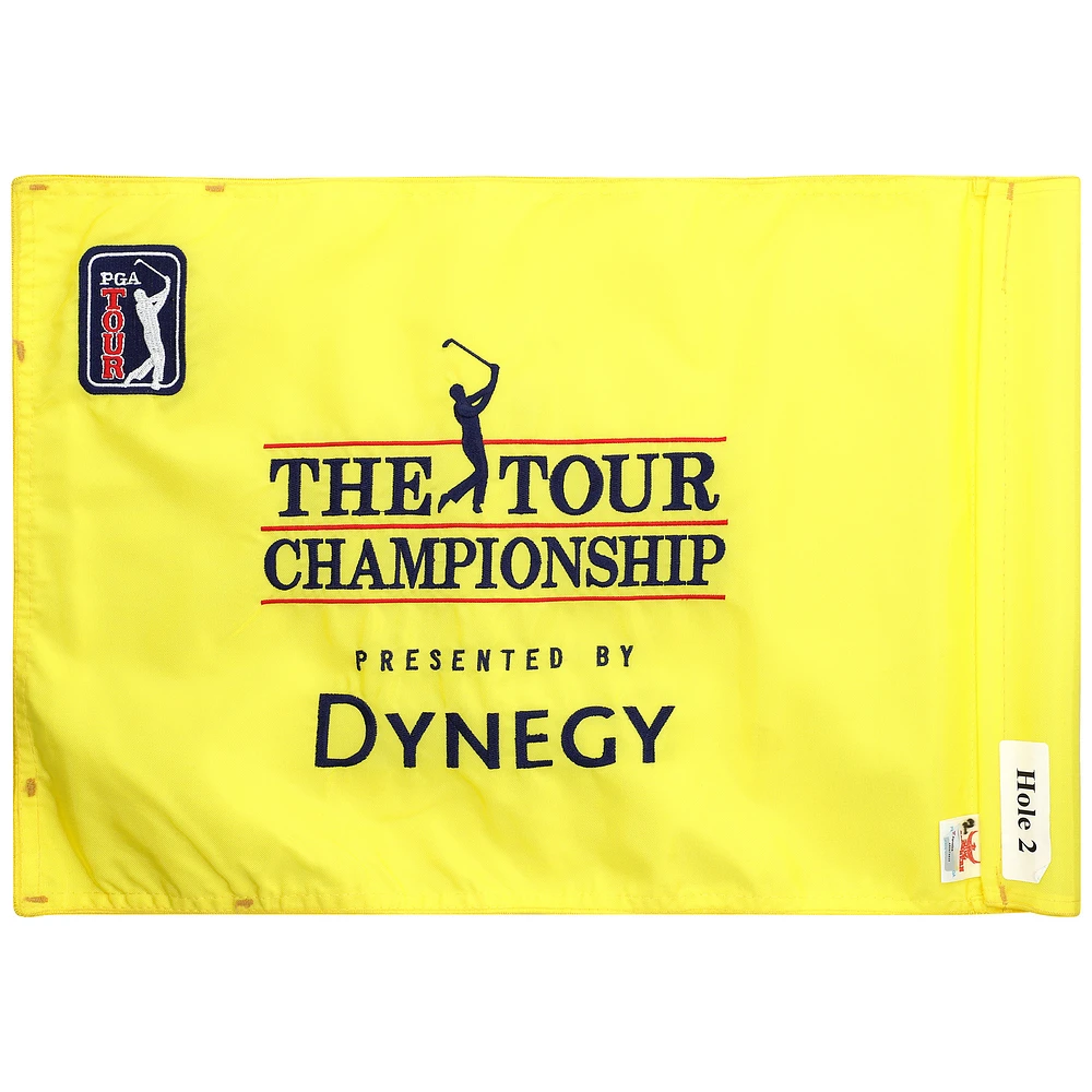PGA TOUR Event-Used #2 Yellow Pin Flag from The Tour Championship on November 1st to 4th 2001