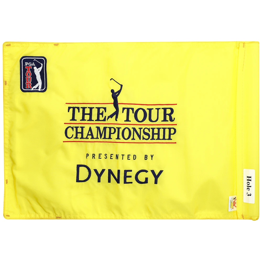 PGA TOUR Event-Used #3 Yellow Pin Flag from The Tour Championship on November 1st to 4th 2001
