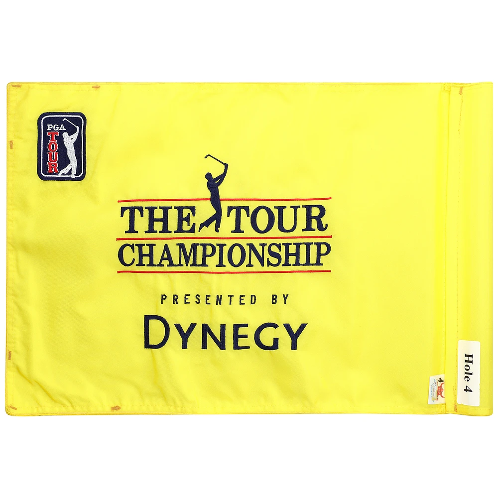 PGA TOUR Event-Used #4 Yellow Pin Flag from The Tour Championship on November 1st to 4th 2001