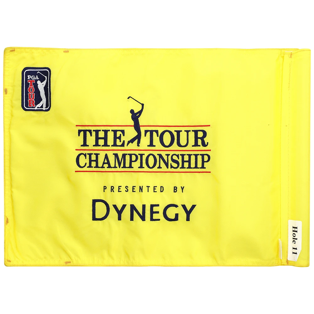 PGA TOUR Event-Used #11 Yellow Pin Flag from The Tour Championship on November 1st to 4th 2001