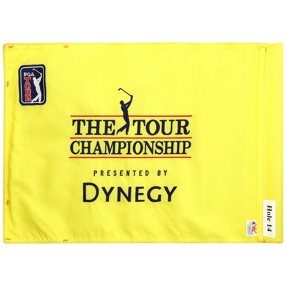 PGA TOUR Event-Used #14 Yellow Pin Flag from The Tour Championship on November 1st to 4th 2001