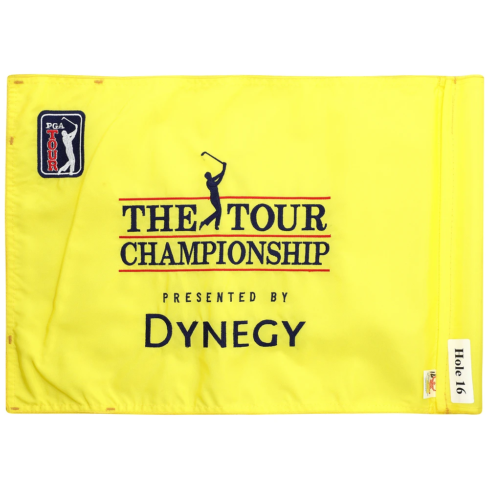 PGA TOUR Event-Used #16 Yellow Pin Flag from The Tour Championship on November 1st to 4th 2001