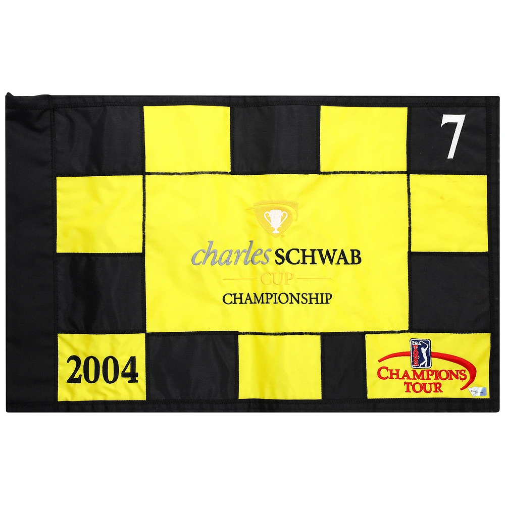 Event-Used #7 Yellow and Black Pin Flag from The Charles Schwab Cup Championship on October 22nd to 24th 2004