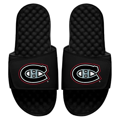 Men's ISlide Black Montreal Canadiens Ice Clipping Mask Slide Sandals