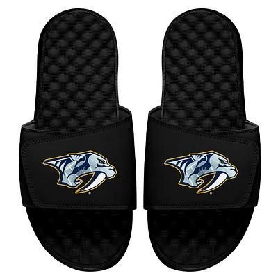 Men's ISlide Black Nashville Predators Ice Clipping Mask Slide Sandals