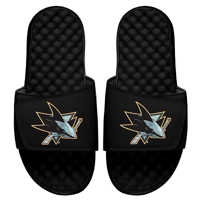 Men's ISlide Black San Jose Sharks Ice Clipping Mask Slide Sandals