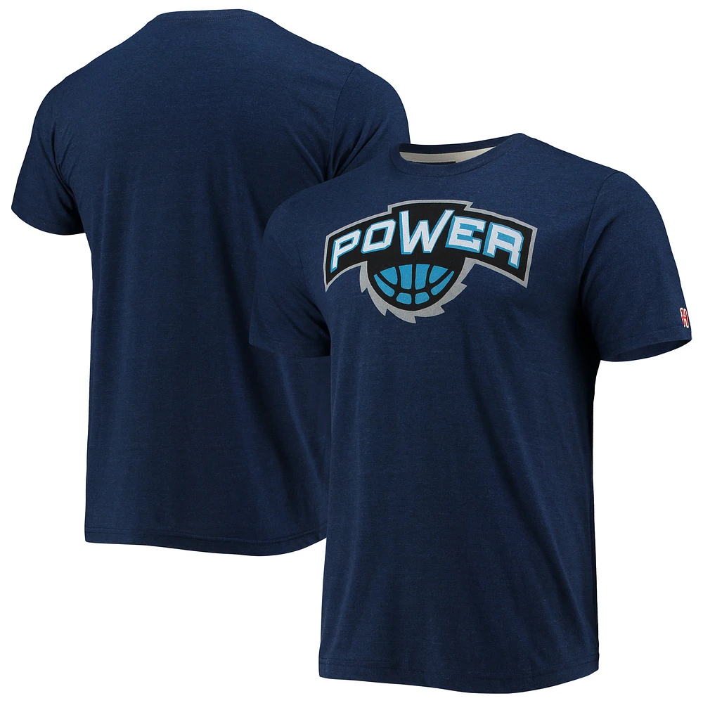 Men's Homage Navy Power Logo Tri-Blend T-Shirt