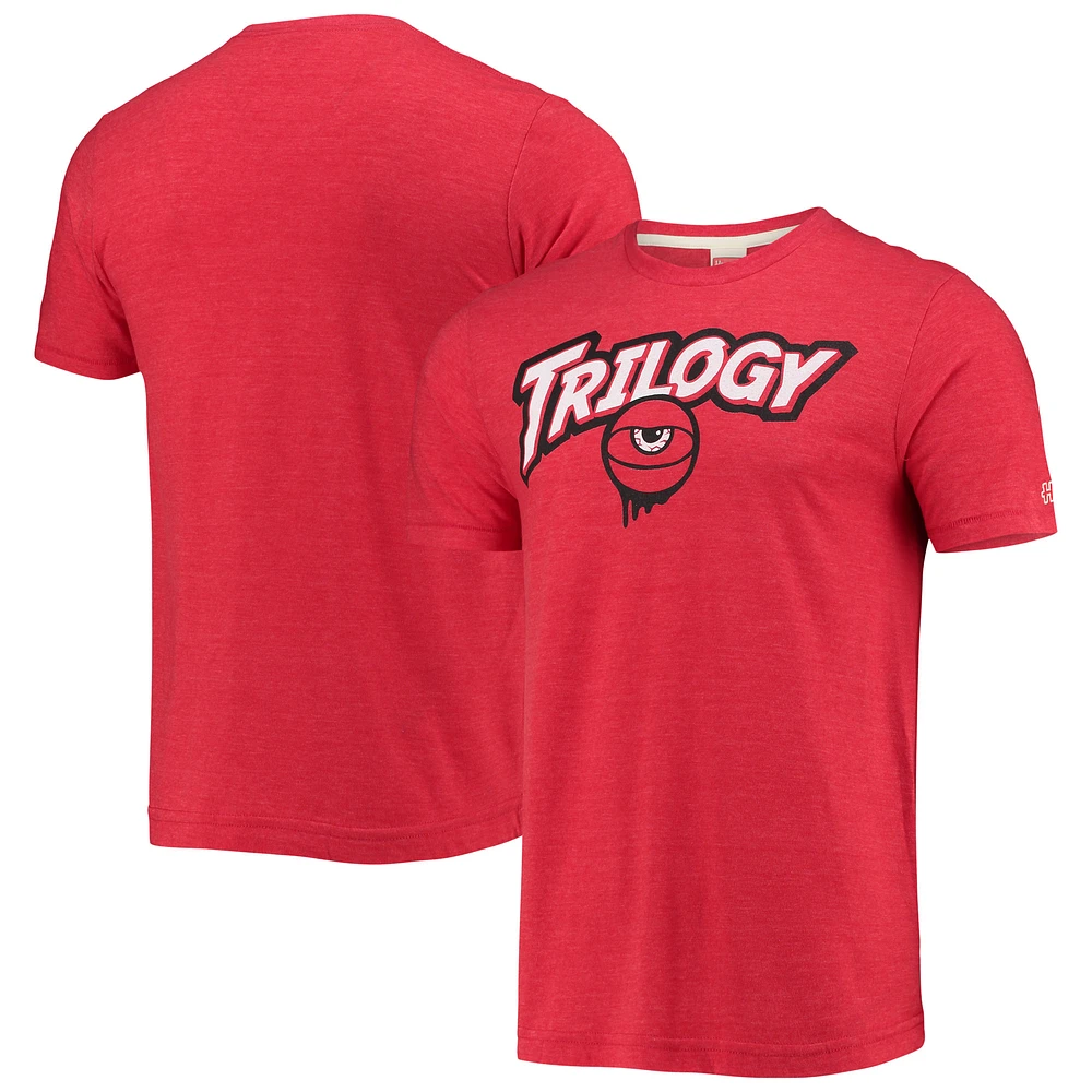 Men's Homage Red Trilogy Logo Tri-Blend T-Shirt