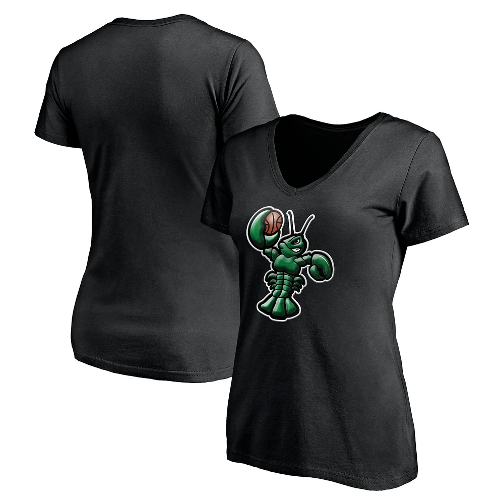 Women's Black Maine Celtics Midnight Mascot V-Neck T-Shirt