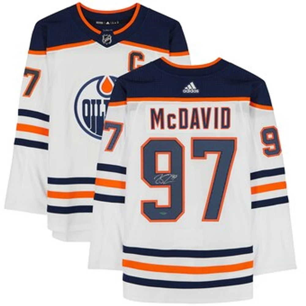 Connor McDavid White Edmonton Oilers Autographed adidas Authentic Jersey - Upper Deck