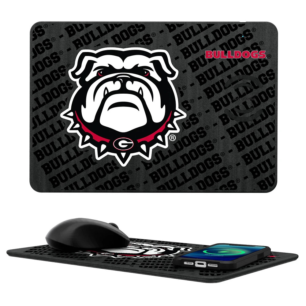 Georgia Bulldogs Mascot Wireless Charger and Mouse Pad