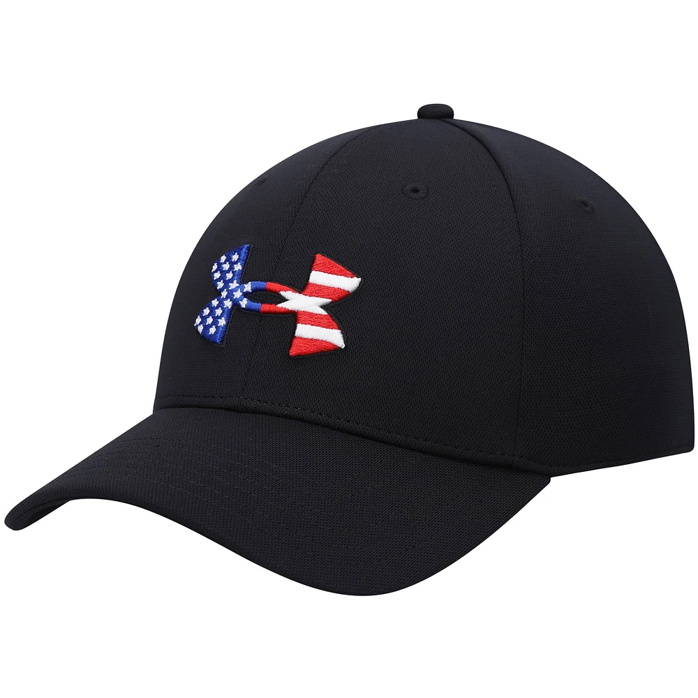 Men's Under Armour Black Freedom Blitzing Logo Flex Hat
